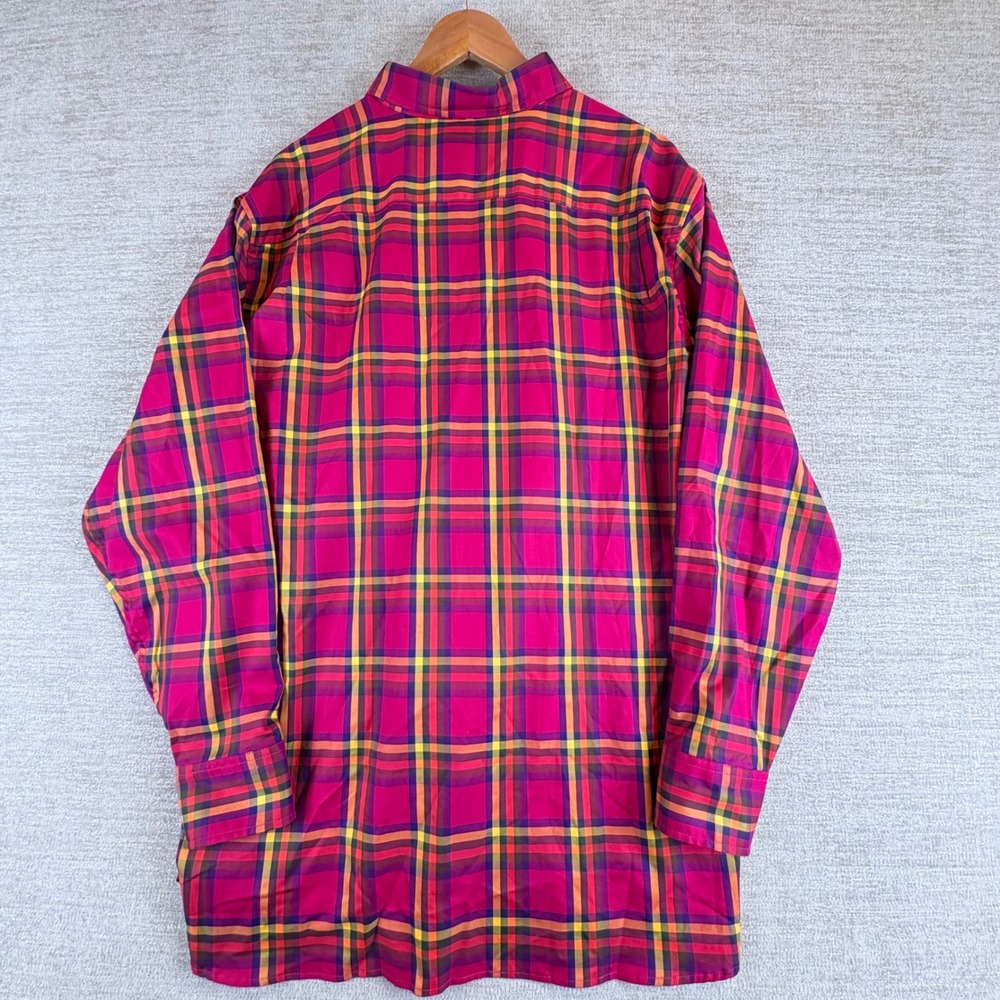 Southern Tide Mens XXL Classic Fit Pink Orange Plaid Button Down Sport Shirt - Picture 8 of 12